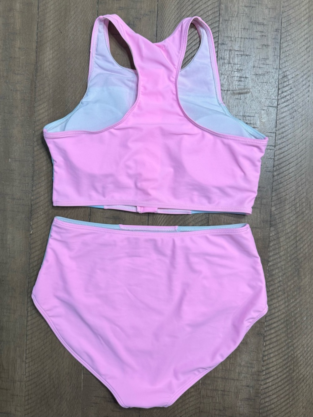 Pink Lily Colorblock Swim| Two piece| Medium - Picture 3 of 4